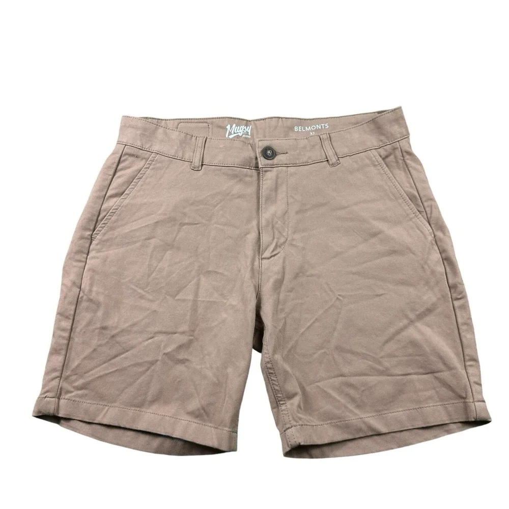 Mugsy Belmonts Mens Brown Performance Chino Shorts 32 7in Inseam K6CNBG